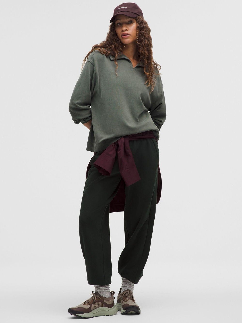 Lululemon Softstreme Pique Oversized Long Sleeve Polo Shirt